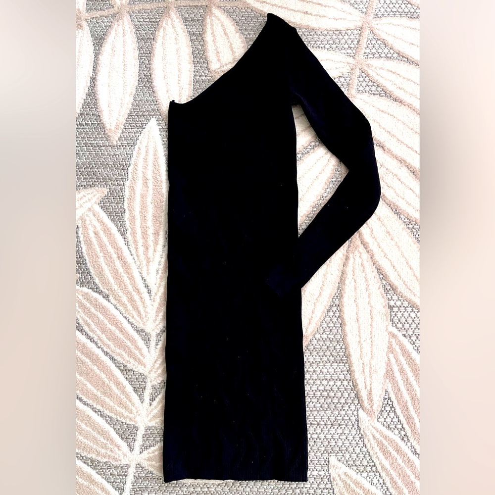 NWT Bershka Black One Shoulder Bodycon Dress